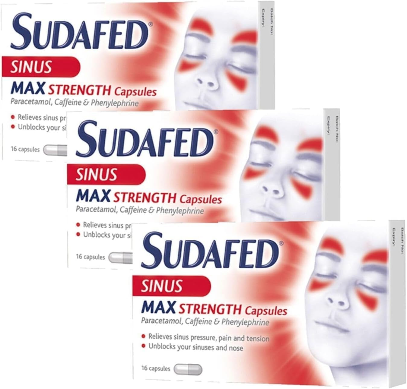 Sudafed Sinus Max Strength Capsules Relieves Sinus Pressure And Pain