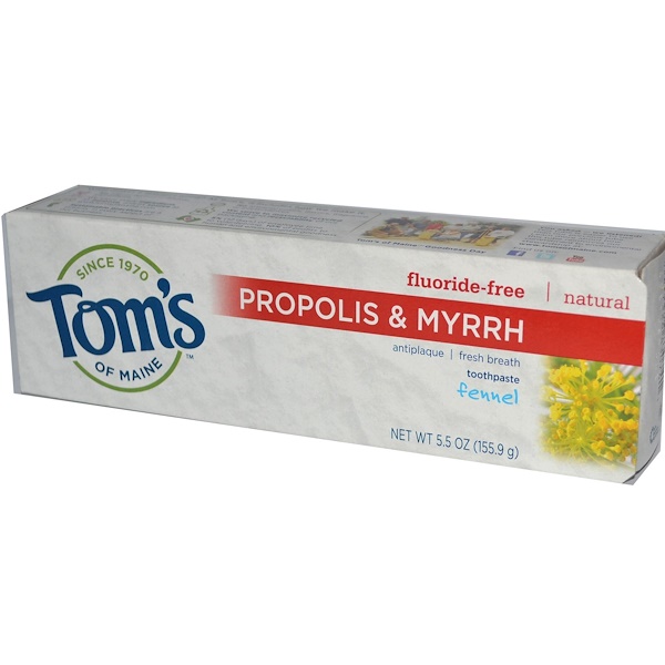 antiplaque toothpaste with fennel propolis & myrrh