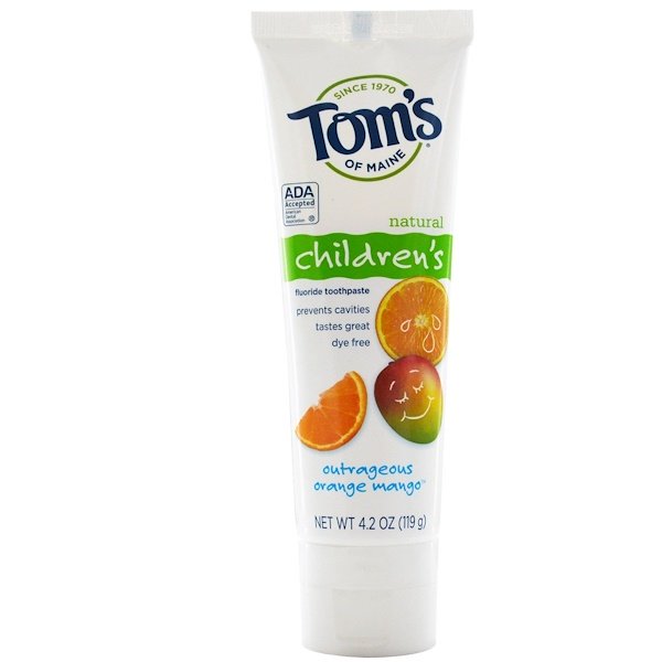 toms orange toothpaste