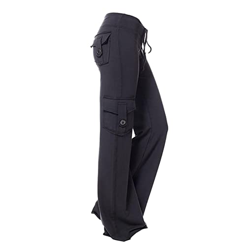 Vintage Black Parachute Loose Cargo Pants Womens For Women Y2K Hip
