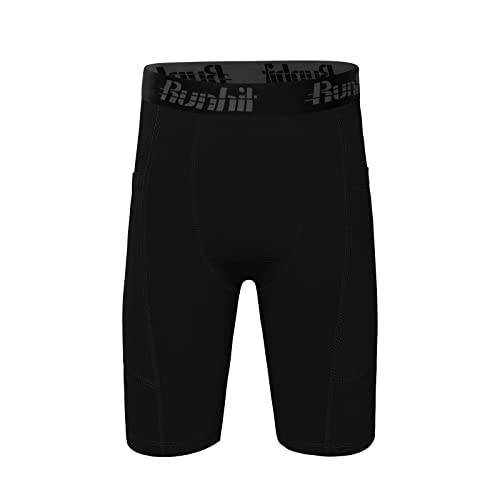Youth Size Spandex Exercise Short  Black Compression Shorts for Kids