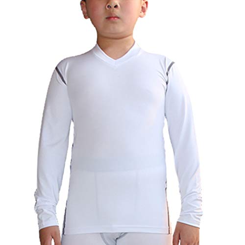 Youth Boys Compression Shirt Long Sleeve Football Baseball Undershirt for  Unisex Quick Dry Sports Baselayer Size 5 – LANBAOSI