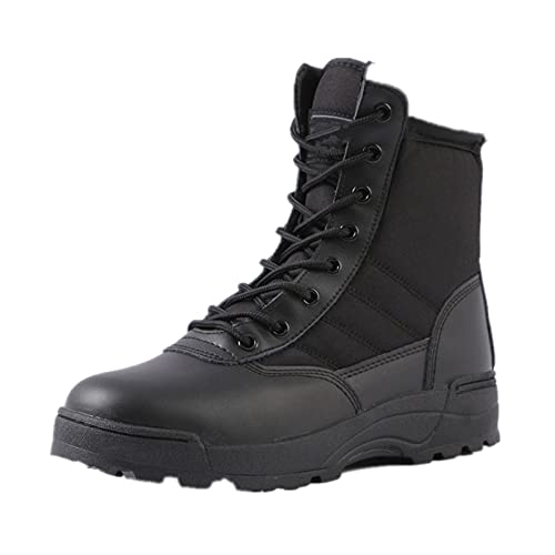 Men'S Tactical Boots, Work Boots for Men,Tactical Boot, Military Work  Boots, Hiking, Climbing, Camping (Color : Black, Size : 7)