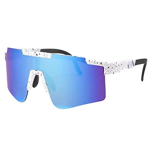 YUNBLL&KO Sports Sunglasses Men Women, P-V Style Cycling glasses UV400  Protection, Adjustable Temple & Nose Pad