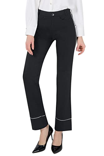 PUWEER Dress Pants Women Business Casual Stretch Ankle Pants for Women  Office Cropped Capri Work Pants with Pockets : : Clothing, Shoes 