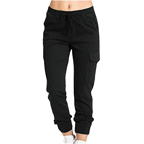 Cotton Joggers for Women Womens Solid Color Simple Fall and Winter  Sweatpants Daily Regular Running Pant