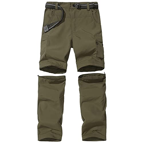 JOMLUN Boys Scout Pants Convertible Hiking Quick Dry Zip Off Pants