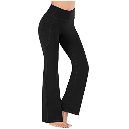 Women's Bootcut Yoga Pants Tummy Control 4 Way Stretch Bootleg Gym Workout  Pants