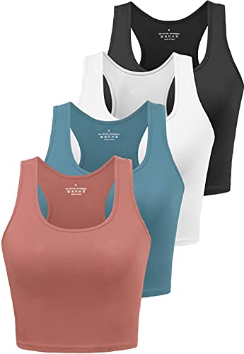  Workout Crop Tops For Women Tank Top Cropped Athletic Shirt  Racerback Tanks Sleeveless Undershirt Fitted Summer Tops Gym Exercise  Clothes Work Out Running Activewear 3 Pack Black/Grey/Emerald Green XL