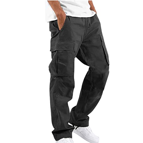 Mens Cotton Linen Baggy Trousers Elastic Waist Wide Leg Casual Loose Harem  Pants | eBay
