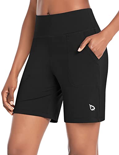  BALEAF Women's Workout Running Shorts 2 in 1 Spandex High  Waisted 3 Athletic Shorts with Liner Pockets Black XS : Clothing, Shoes &  Jewelry