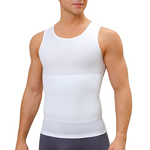 Mens Body Shapewear Slimming Vest Tummy Waist Vest Compression Shirts