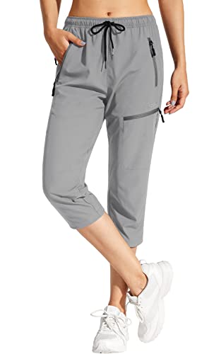 Cargo Hiking Pants for Women Lightweight Quick Dry Water Resistant Outdoor Joggers  Pants UPF 50+ with Zipper Pockets Gray L price in Saudi Arabia,   Saudi Arabia