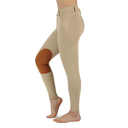 Women Riding Tights Pockets,Women Training Breeches Pants with Silicone Grip