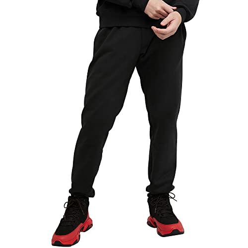  Hanes Men's Jogger Sweatpant with Pockets, Black