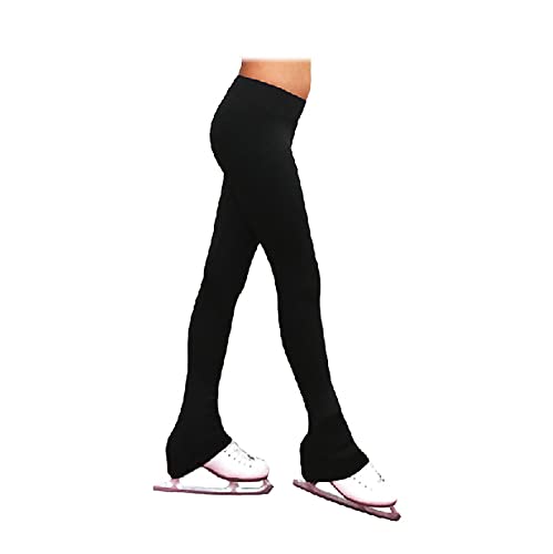 ChloeNoel P23-2 Contrast Waist Figure Skating Pants Black Child Extra  Large/Adult Extra Small