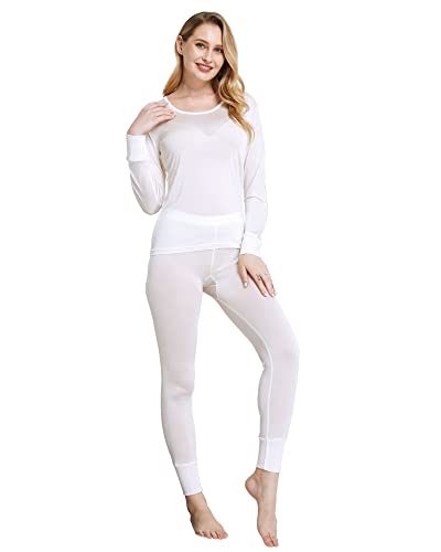 Womens Mulberry Silk Thermal Pants Stretchy Base Layer Underwear