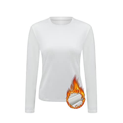 Womens Thermal Tops Long Sleeve Crew Neck Shirts Women's Ultra