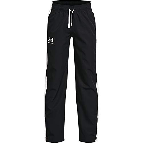 Under Armour Boys' Woven Track Pants Black (001)/White X-Large