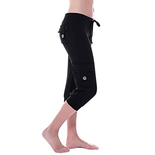 Buy Womens Capri Pants Loose Yoga Pants Workout Cargo Capris Comfy