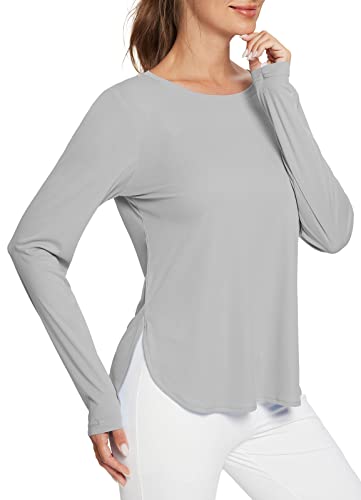 BALEAF Women's Sun Shirts UPF 50+ Long Sleeve Hiking Tops Lightweight Quick  Dry UV Protection Outdoor Clothing Grey Medium