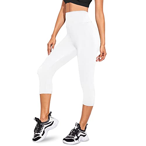 Buttery Soft High Waisted Capri Leggings for Women - Tummy Control, No See  Through, Workout Yoga Pants