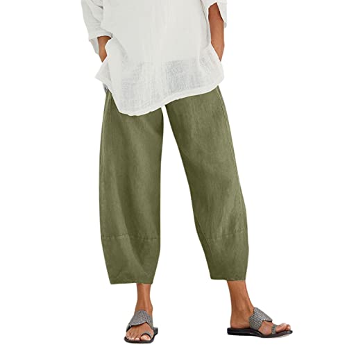  Womens Casual Capri Pants Summer Casual Plus Size