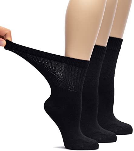 6 - 9 Pairs Women's Black Crew Socks Thin High Ankle LightWeight Ladies  Socks