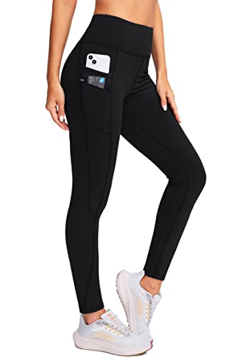  Plus Size Fleece Lined Leggings with Pockets for Women High  Waisted Warm Thermal Winter Yoga Pants for Workout Black : Clothing, Shoes  & Jewelry