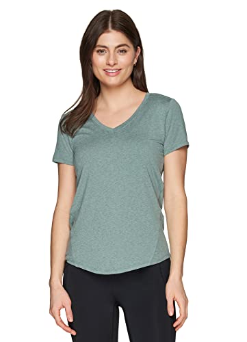 RBX Active Women's Athletic Quick Dry Space Dye Short Sleeve Yoga T-Shirt  Medium Dbl Dye