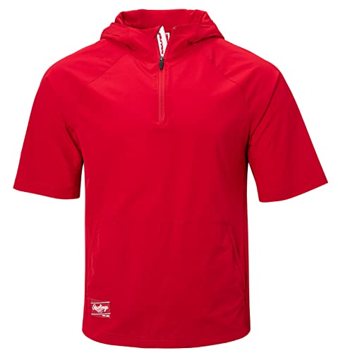 Rawlings Color Sync Adult Men s Short Sleeve Cage Jacket Large Red