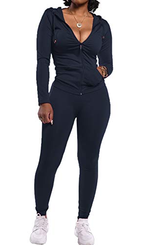  Nimsruc Two Piece Outfits For Women Jogging Suits Workout Pants  Sets Casual Long Sleeve Sweatsuit Tracksuit Matching Clothing Black S :  Clothing, Shoes & Jewelry