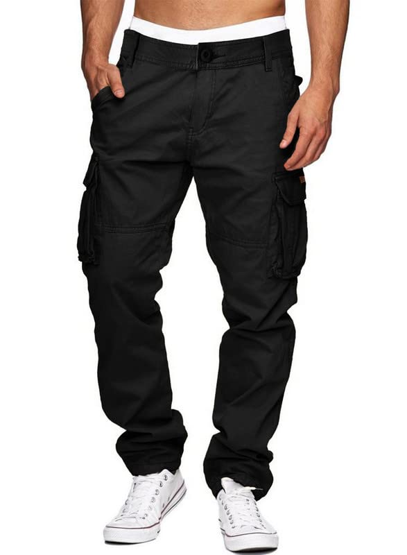 Cargo Trousers for men in Black Color - 6 Pocket Trouser