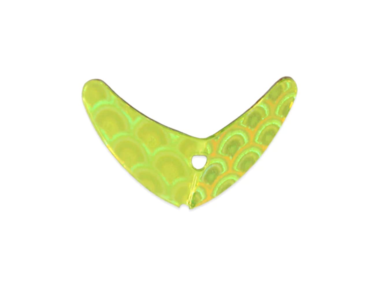 Mack's Lure Smile Blade Assorted 5-Pack Chartreuse Scale 1.5