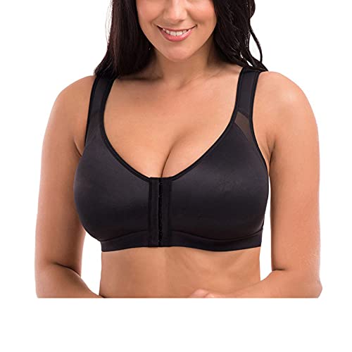 Recovery Post Surgery Bra Wireless Front Closure Back Posture Support 