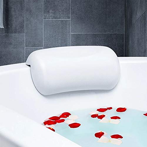 1pc Bathroom Dedicated Suction Cup Bathtub Pillow, Pvc Foam Sponge Back  Cushion, Non-slip Bath Cushion, Bathtub Headrest