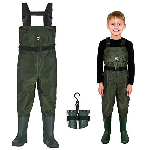 TIDEWE Chest Waders for Kids, Waterproof Youth Waders with Boot