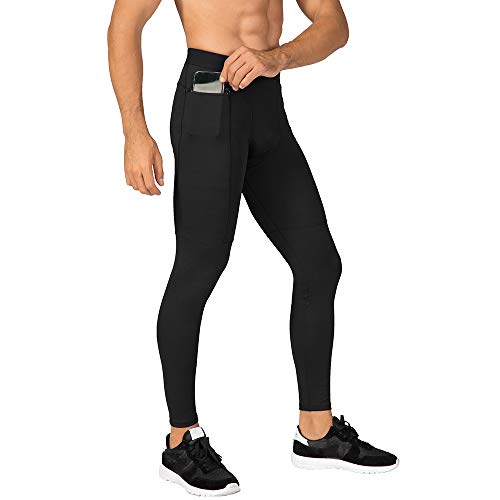 WRAGCFM Men's Compression Pants Workout Athletic Leggings Running