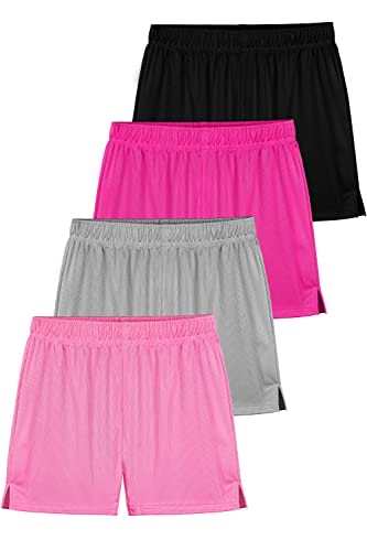 Resinta 5 Packs Girls Shorts Summer Running Athletic Shorts Cotton