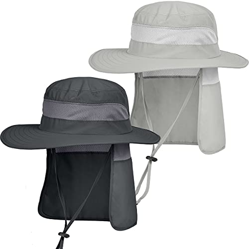 With Neck Flap UV Protection Caps Summer Bucket Hats Men Fishing Sun Hats