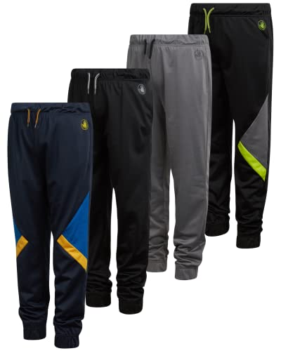 Body Glove Boys Sweatpants 4 Pack Basic Active Tricot Joggers