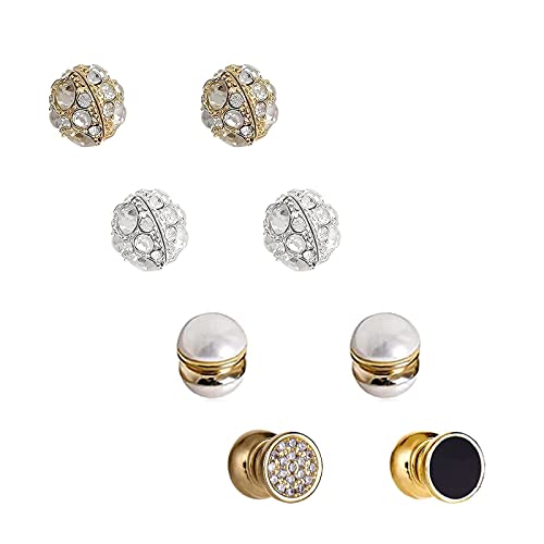 6/12 Pairs/set Magnetic Ear Studs Magnetic Earrings for Women Fake Piercing Magnetic  Earrings for Kids Fake Nose Ring Clip on Earrings | Wish