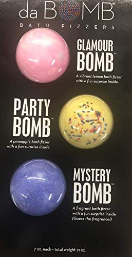 da BOMB Bath Fizzers 3 Pack Glamour Bomb Party Bomb & Mystery Bomb