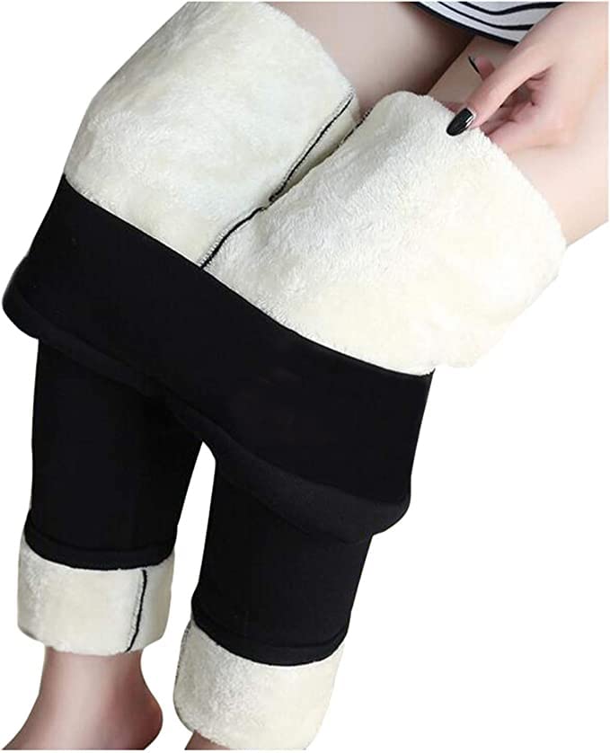 Warm Insulated Tights For Women Winter Fleece Lined Leggings