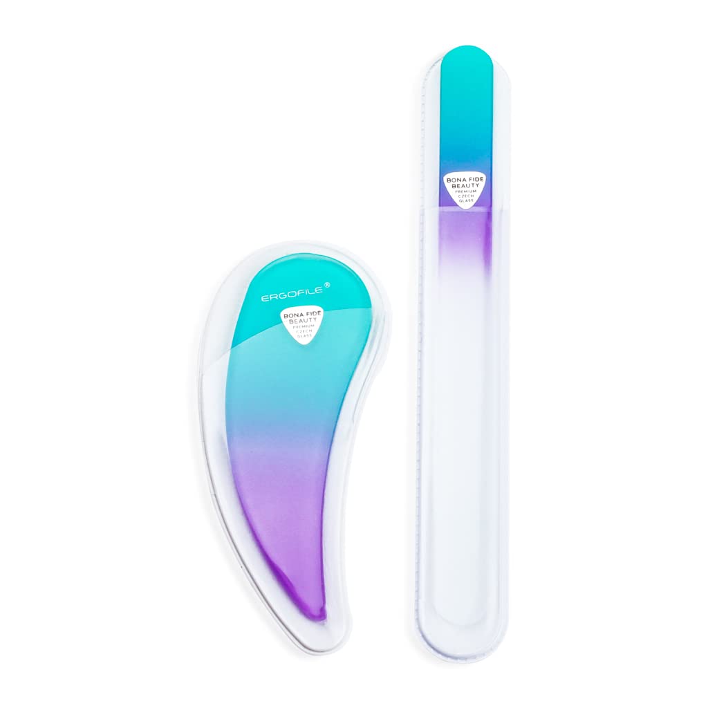 Foot File - Glass Foot File in Aqua Violet