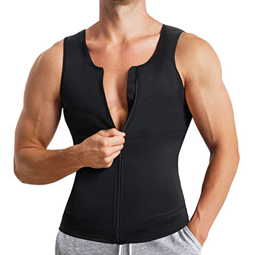  Muscle T-Shirt Tank Top Abs Zipper Fat Burner Body