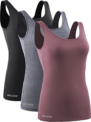 Women's Athletic Compression Tank Top With Sport Bra