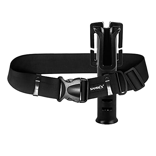 Adjustable Fishing Wading Belt with Rod Holder, Fit Waist up to 55
