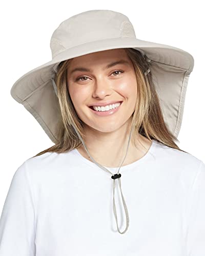 Fishing Hat with Neck Flap and UPF 50+ Sun Protection Brim Bucket