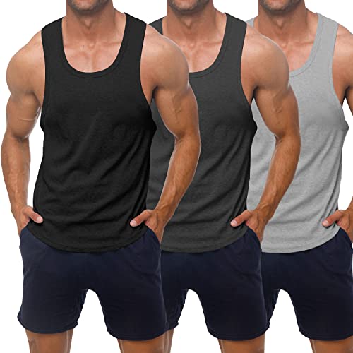 Fashion Gift! YANXIAO Men'S Quick Dry Workout Tank Top Gym Muscle Tee  Fitness Plus Size Dark Gray Xxl